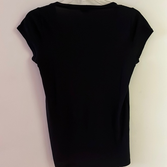 SPLENDID Black V Neck Short Sleeve Tee Size S - Picture 3 of 5